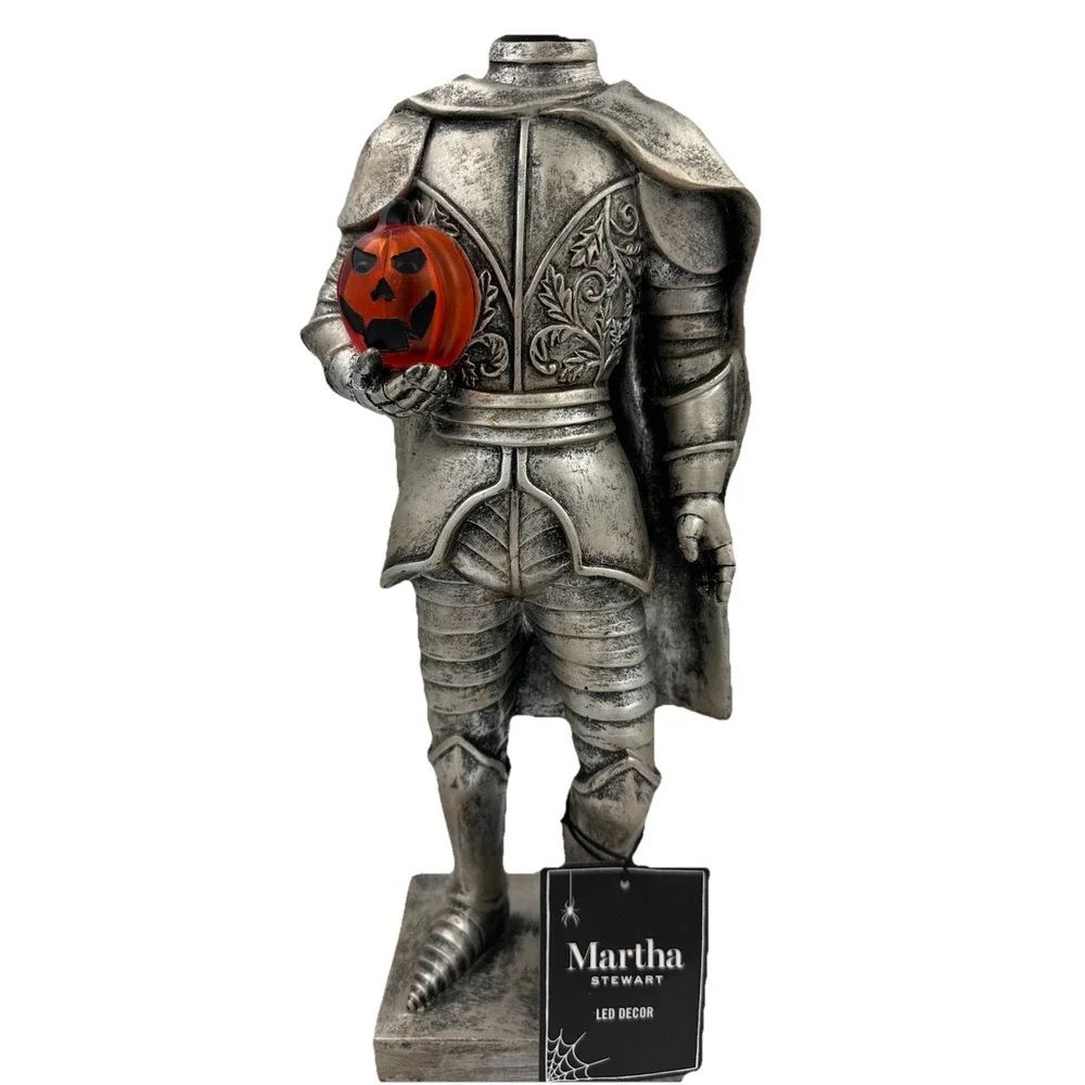 Martha Stewart Halloween Headless Knight LED Figurine Gothic Décor 15